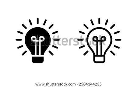 Lamp icon logo design. Light bulb sign and symbol. idea symbol.