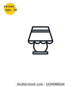 Lamp Icon Logo Design Vector Template