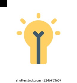icono de lámpara logotipo de estilo plano
