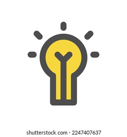 lamp icon logo flat style vector