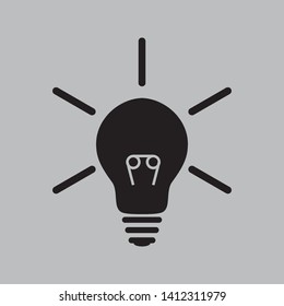 lamp icon logo vector design template