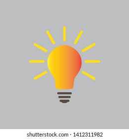 lamp icon logo vector design template