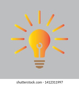 lamp icon logo vector design template