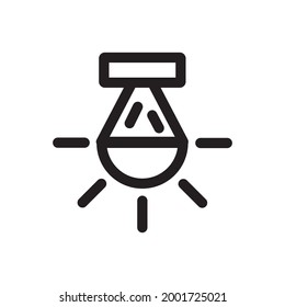 lamp icon or logo vector illustration of isolated sign symbol, vector illustration with high quality black outline.