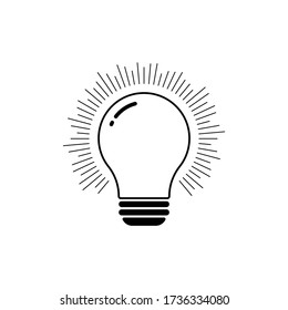 lamp icon. object on white background.