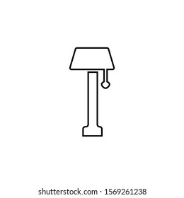Lamp icon. Office and home furniture symbol. Logo design element