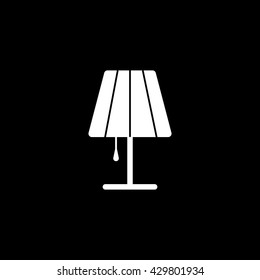 Lamp Icon On Black Background