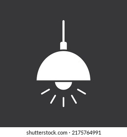Lamp icon on grey background