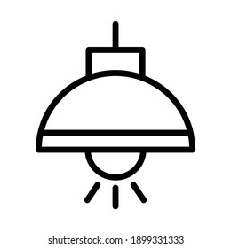 lamp icon on white background in EPS format