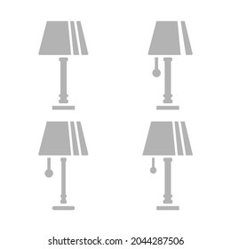 icono de lámpara en fondo blanco, ilustración vectorial