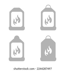 lamp icon on a white background, vector illustration