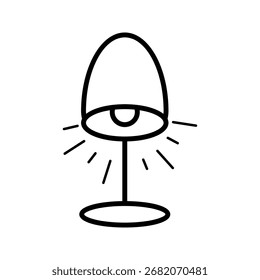 Lamp icon on white background