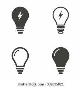 Lamp icon on white background. Vector illustration.