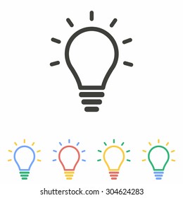Lamp icon  on white background. Vector illustration.