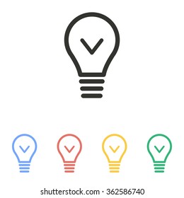 Lamp  icon  on white background. Vector illustration.