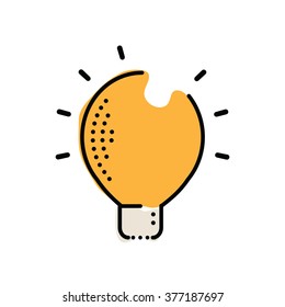 Lamp icon on white background