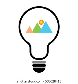 Lamp icon on white background. Vector illustration.