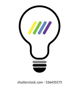Lamp icon on white background. Vector illustration.
