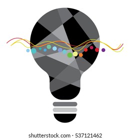 Lamp icon on white background. Vector illustration.