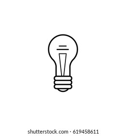 Lamp icon in outline style for web, infographics and creative design. Isolated vector illustration
