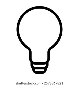Lamp icon Outline thin set