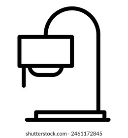 Lamp icon outline vector. Floor stand. Interior light