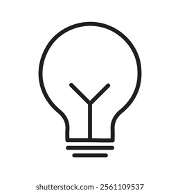 Lamp icon Outline vector line symbol