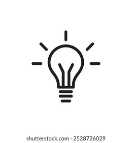 Lamp icon Outline vector for web ui