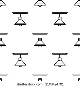 lamp icon pattern. Seamless lamp pattern on white background.