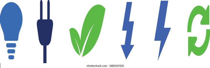 Lamp icon, plug in logo, eco icon, energy icon, we can introduce changes to make our home more eco