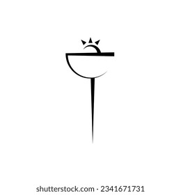 lamp icon road vector illustration eps