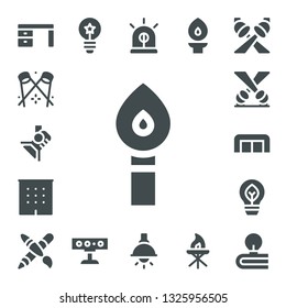 lamp icon set. 17 filled lamp icons.  Simple modern icons about  - Desk, Spotlight, Torch, Office, Sofa, Eco bulb, Graphic design, Idea, Siren, Lamp