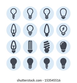 Lamp icon set