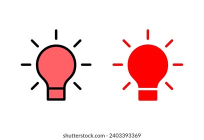 Lamp icon set illustration. Light bulb sign and symbol. idea symbol.