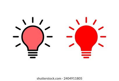 Lamp icon set illustration. Light bulb sign and symbol. idea symbol.
