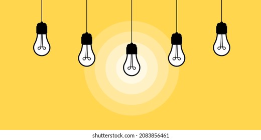 Lamp icon set. Light bulb. Vector EPS 10. Isolated on white background.