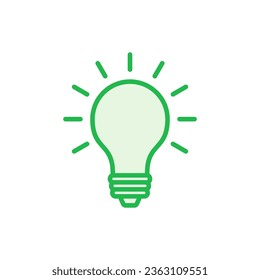 Lamp icon set. Light bulb icon vector. idea symbol.