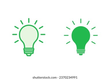 Conjunto de iconos de la lámpara. Vector de icono de la bombilla. símbolo de idea.