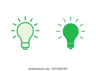 Lamp icon set. Light bulb icon vector. idea symbol.