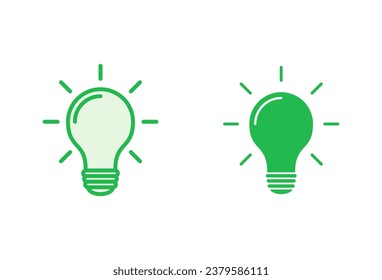 Conjunto de iconos de la lámpara. Vector de icono de la bombilla. símbolo de idea.
