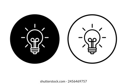 Conjunto de iconos de lámpara. Icono de la bombilla Vector.