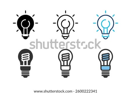 Lamp icon set. Light bulb icon vector. idea symbol.