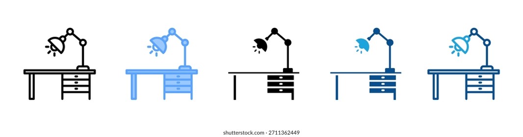 Lamp icon set multiple style collection