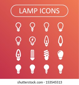 Lamp icon set for site