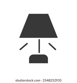 Lamp Icon Set Vector illustration in black