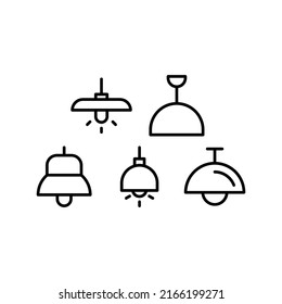 Lamp Icon Set Vector Symbol Design Illustration