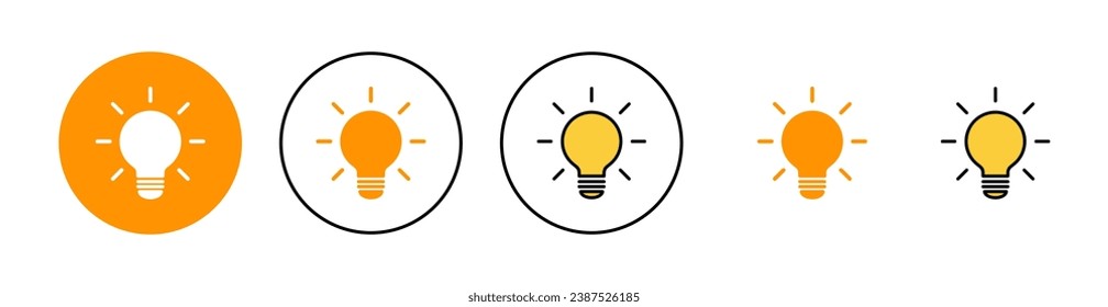 Lamp icon set  for web and mobile app. Light bulb sign and symbol. idea symbol.