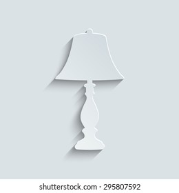 lamp icon with shadow 