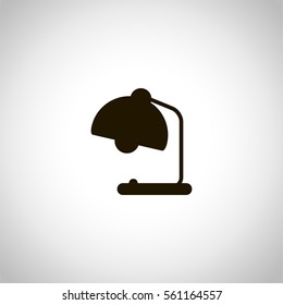 lamp icon. sign design. gray gradient background