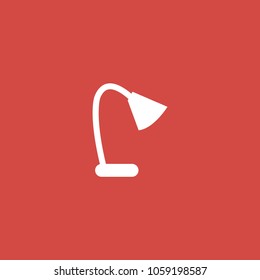 lamp icon. sign design. red background
